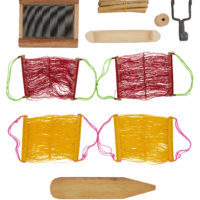 Tools used by a kente weaver
