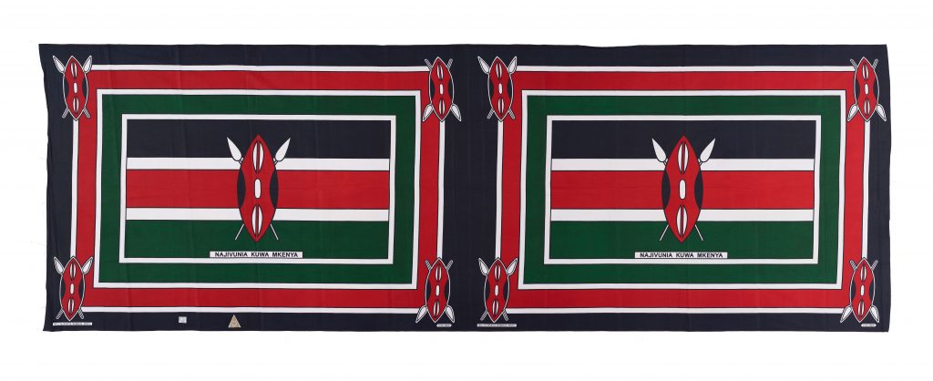 Pair of kangas featuring the Kenyan flag