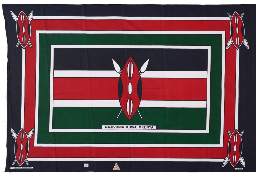 Pair of kangas featuring the Kenyan flag