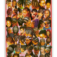 poster with photomontage of braided afro hair styles