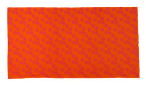 bright orange and pink printed cotton textile