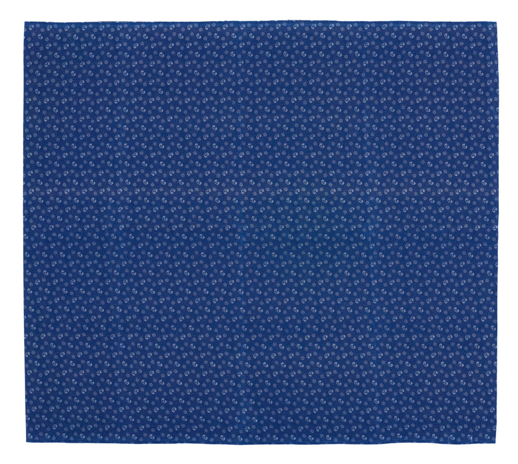 Blue and white printed cotton shweshwe fabric