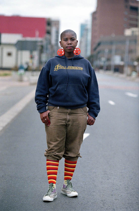 Street style portrait of a young black woman